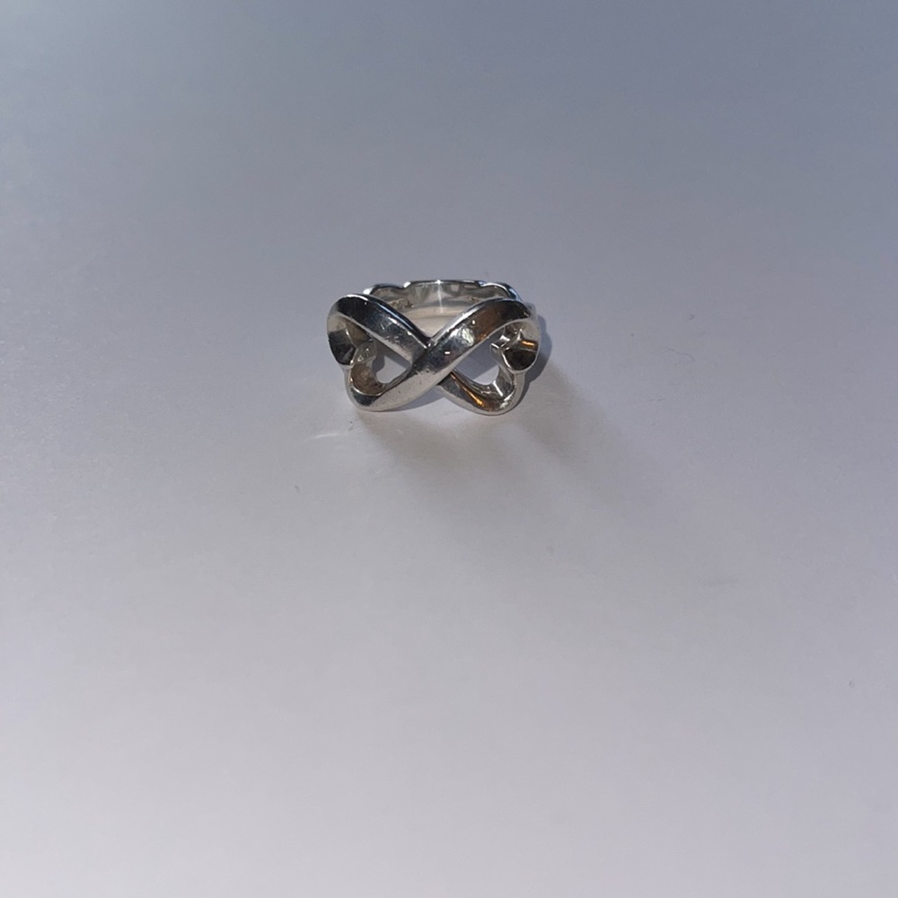 Tiffany & Co. Paloma Picasso Double Loving Heart Infinity Ring .925 Size 5